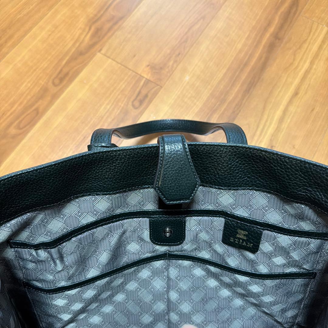 ETiAM スクエアトートバッグ British Green