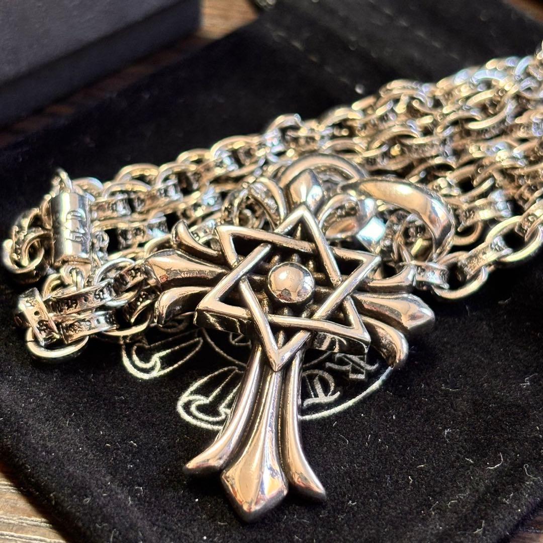 極美品 ⚜️クロムハーツ⚜️ スターオブダビデクロスチャーム