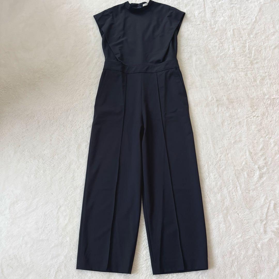 美品　LOHEN ローヘン　スタンドカラータックスリーブオールインワン　36