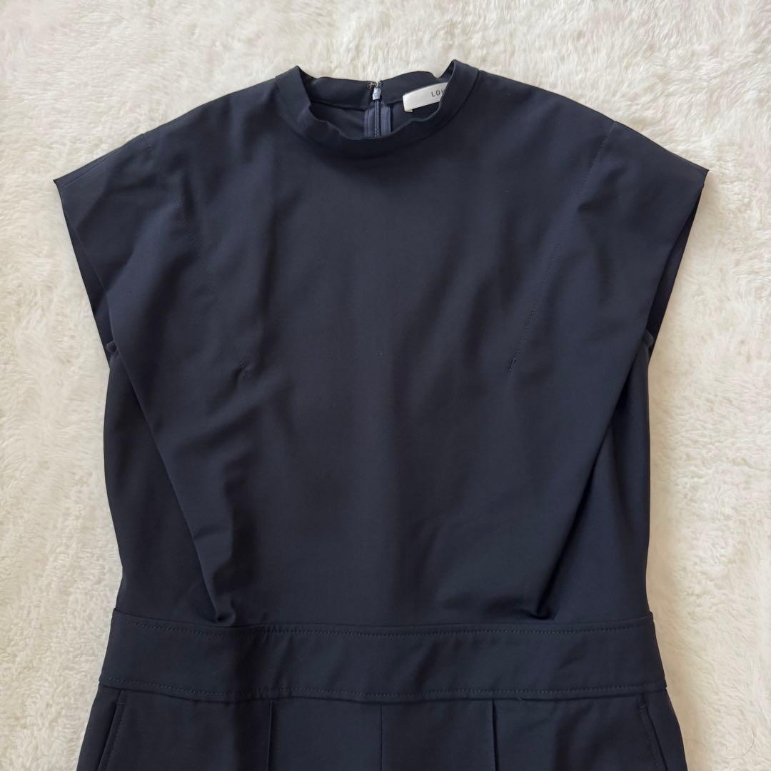 美品　LOHEN ローヘン　スタンドカラータックスリーブオールインワン　36