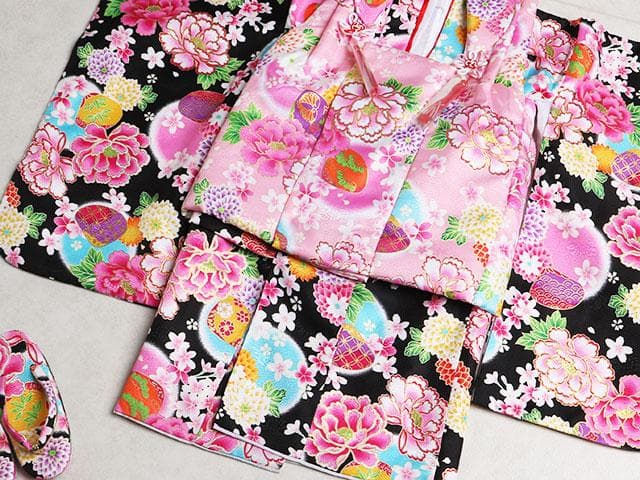 七五三 着物 被布 3歳女の子 フルセット Z00126