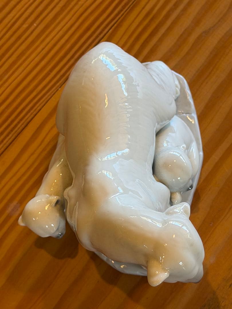 【リヤドロ】【シロクマの親子】【絶版】