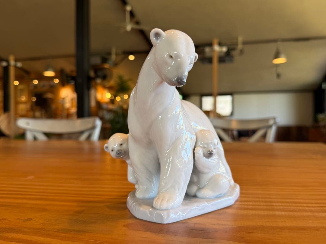 【リヤドロ】【シロクマの親子】【絶版】