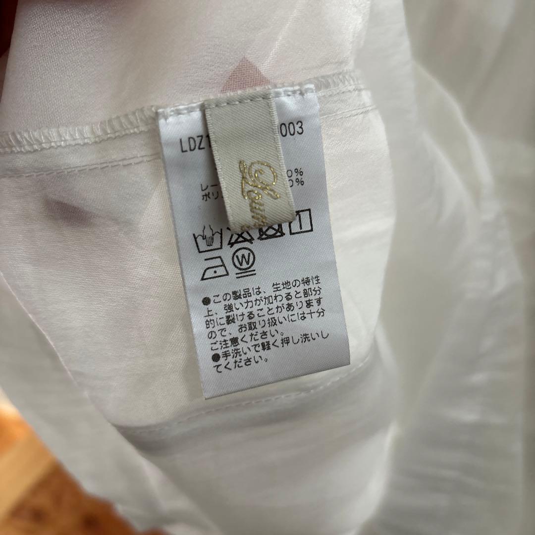 yk様　ラウンジドレス　オーガンジーM65 ホワイト