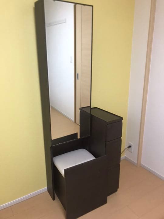 ドレッサー、鏡台、化粧台　ダークブラウン