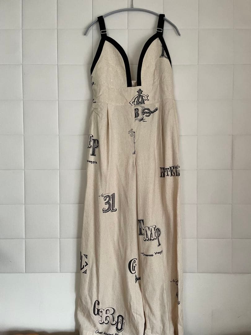 Thomas magpie プリントサロペット トーマスマグパイ