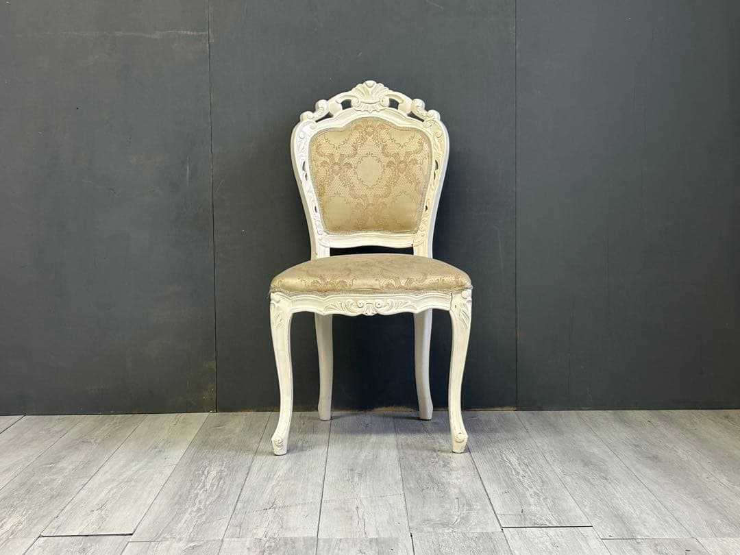 アンティーク調　マホガニー　クラシック　猫脚　ヨーロピアンチェア　宮殿家具