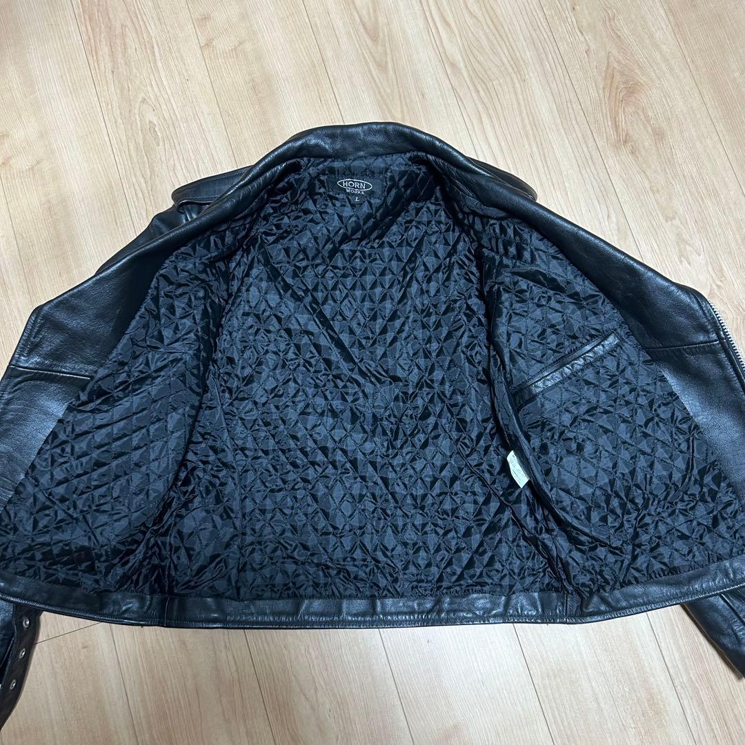 HORN WORKS ホーンワークス ダブルライダース　Lサイズ　ブラック