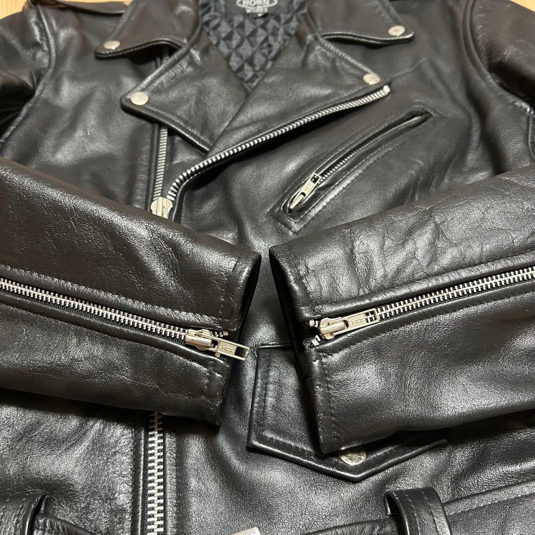 HORN WORKS ホーンワークス ダブルライダース　Lサイズ　ブラック