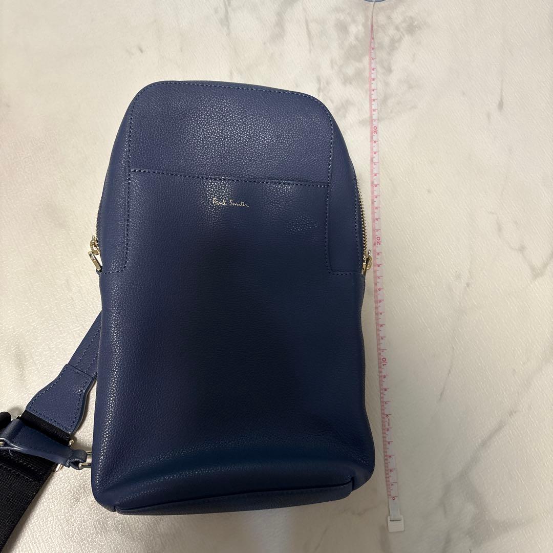 MIMI【美品】Paul Smith ネイビー レザーボディバッグ