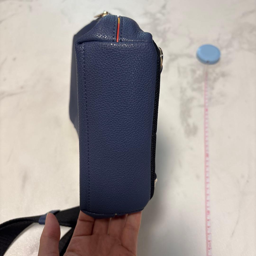 MIMI【美品】Paul Smith ネイビー レザーボディバッグ
