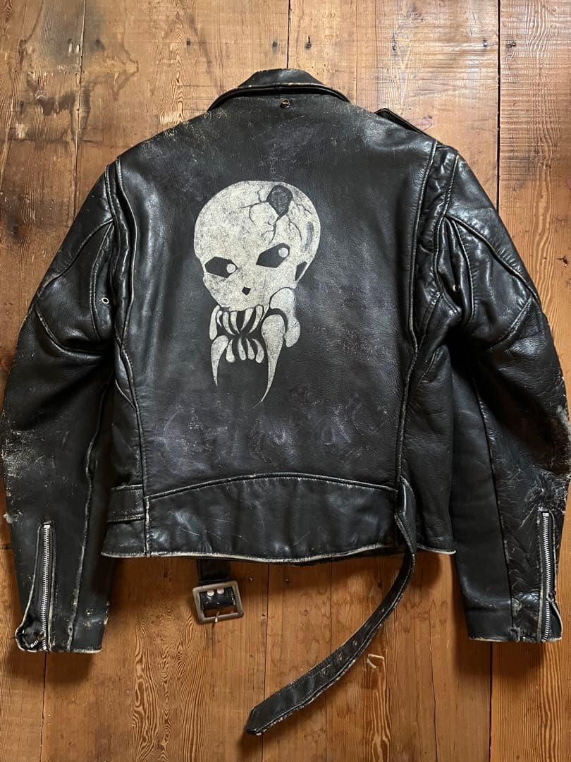 80s ショット SCHOTT 618ダブルライダース　バイカータグサイズ36