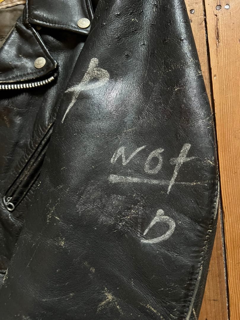 80s ショット SCHOTT 618ダブルライダース　バイカータグサイズ36