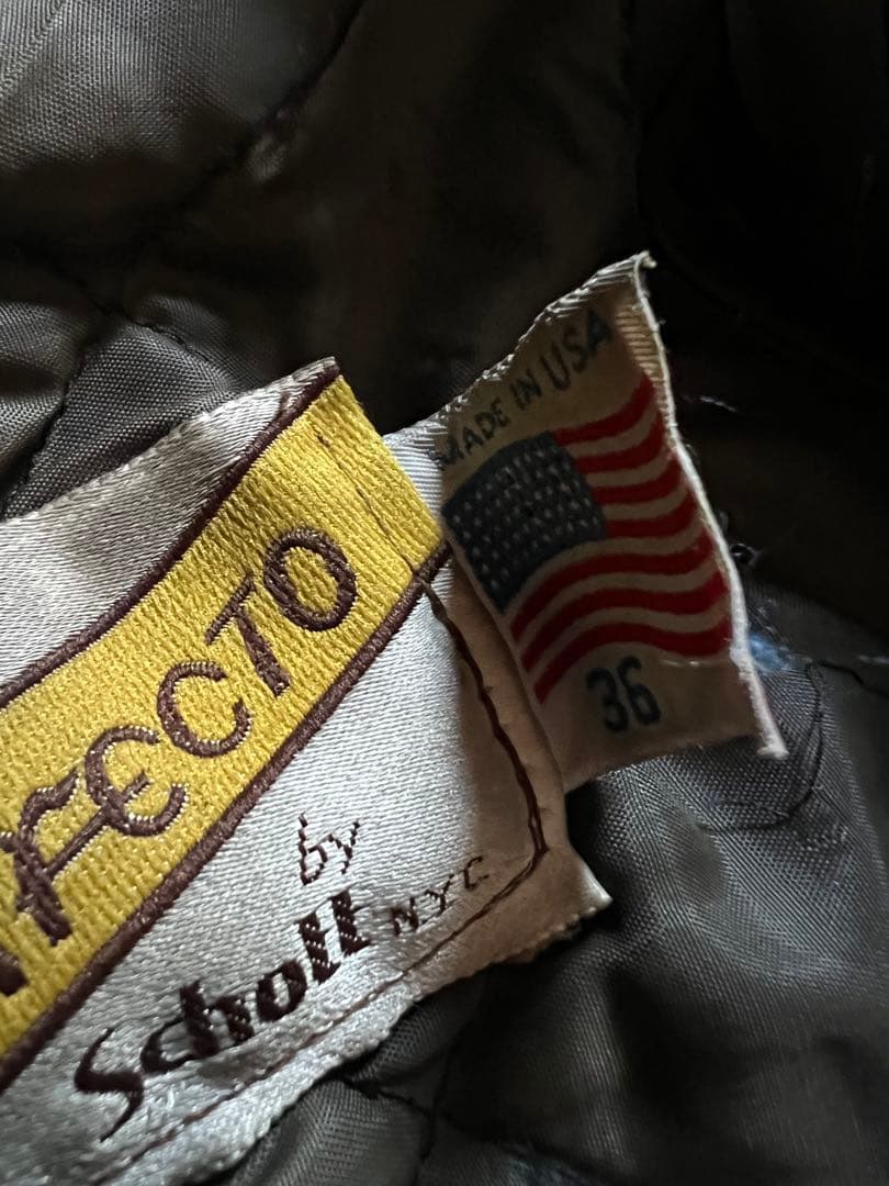 80s ショット SCHOTT 618ダブルライダース　バイカータグサイズ36