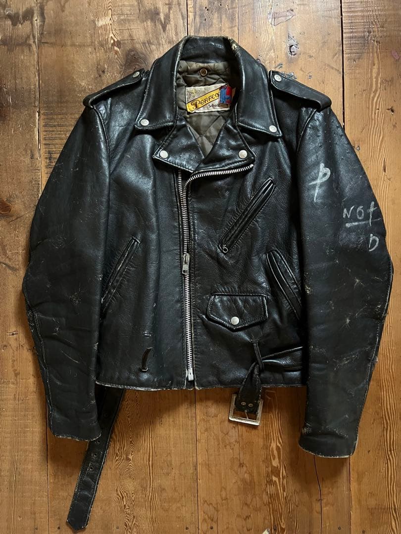 80s ショット SCHOTT 618ダブルライダース　バイカータグサイズ36