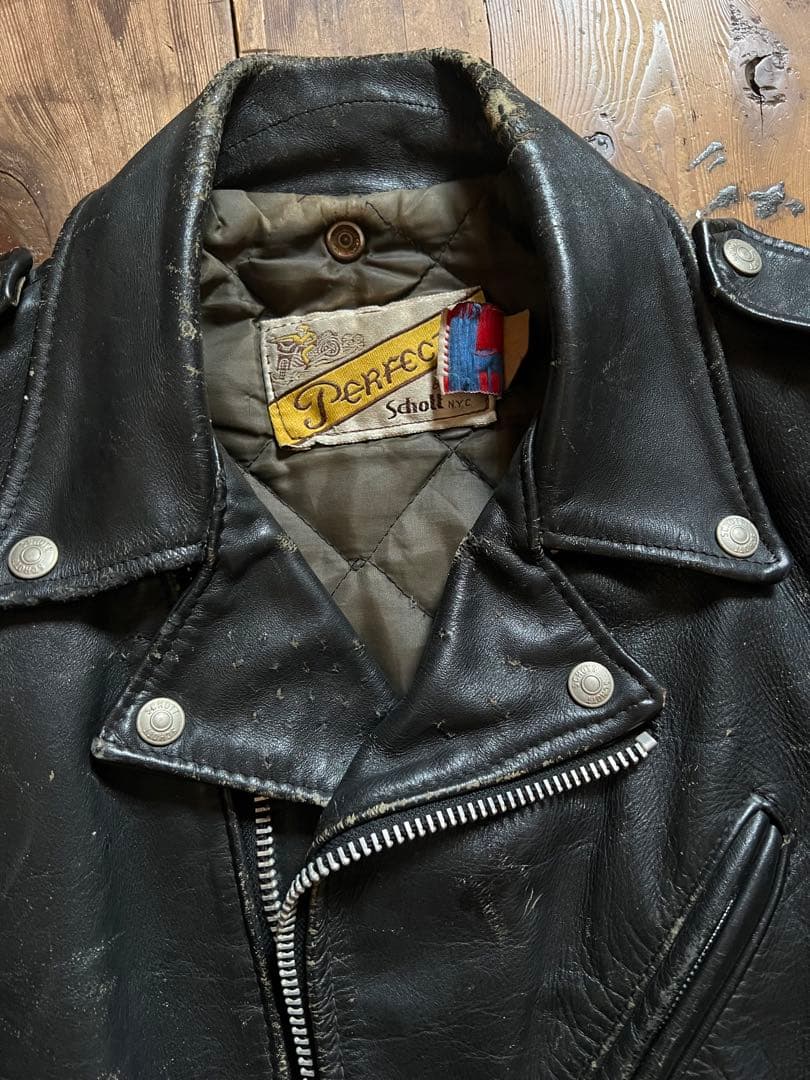 80s ショット SCHOTT 618ダブルライダース　バイカータグサイズ36