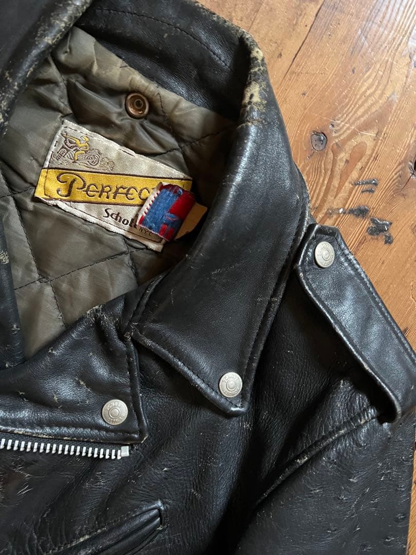 80s ショット SCHOTT 618ダブルライダース　バイカータグサイズ36