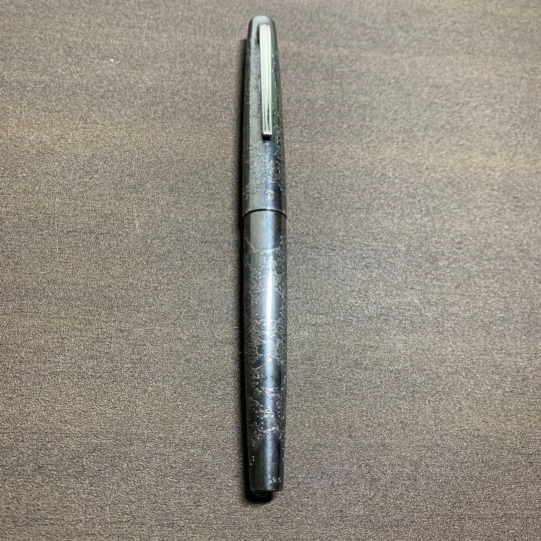 Platinum プラチナ 万年筆18KWG SV925 細字リビエール 銀河