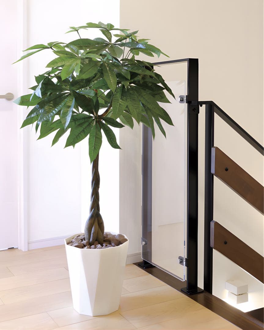 光触媒　人工観葉植物　ウォールグリーン　フェイクグリーン　パキラ1.25m