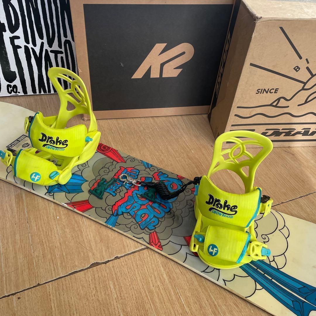 ROME　SDS×DRAKE　キッズスノーボードセット　バイン付4点セット