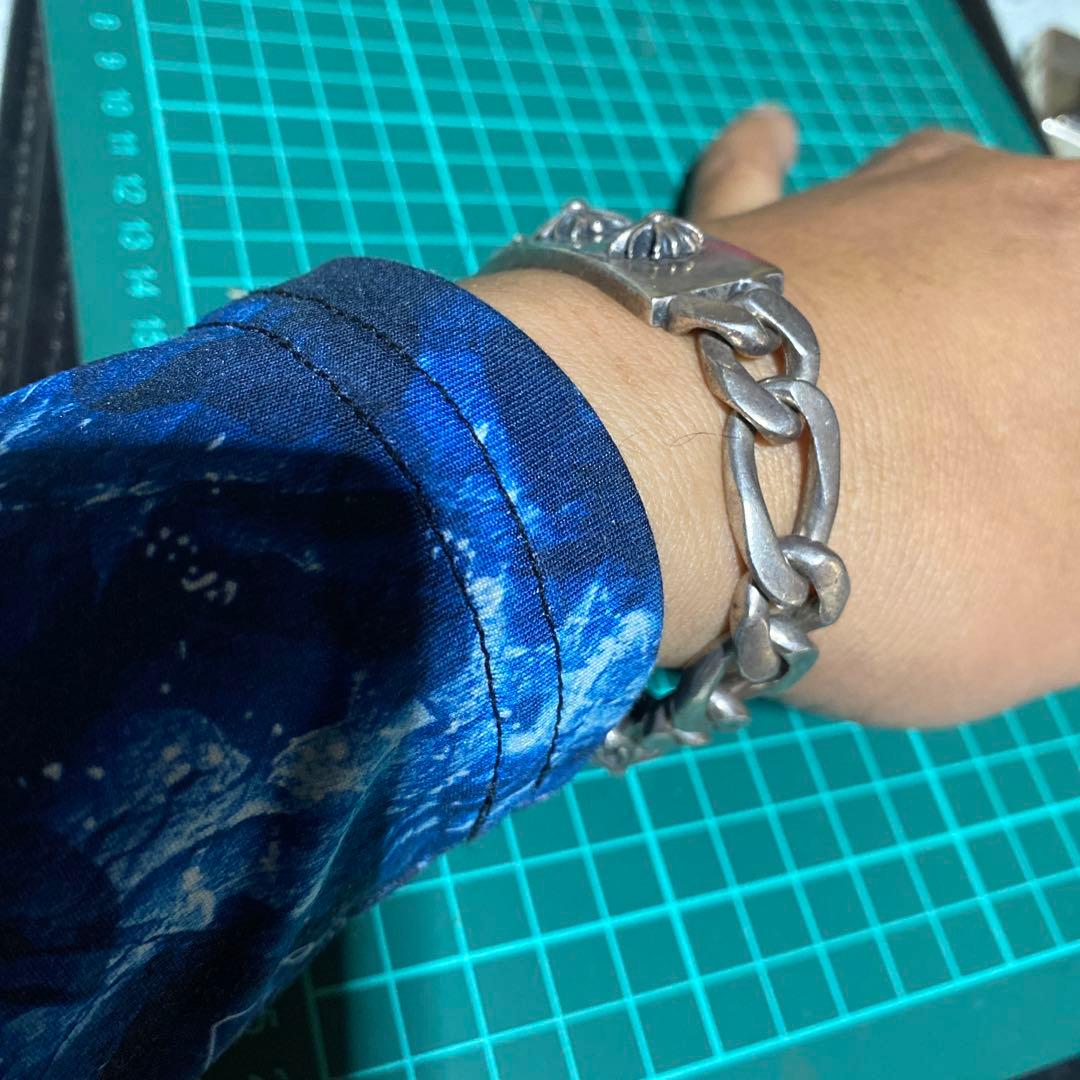 925 ブレスレット　CH プラス　チェーン型　リストバンド