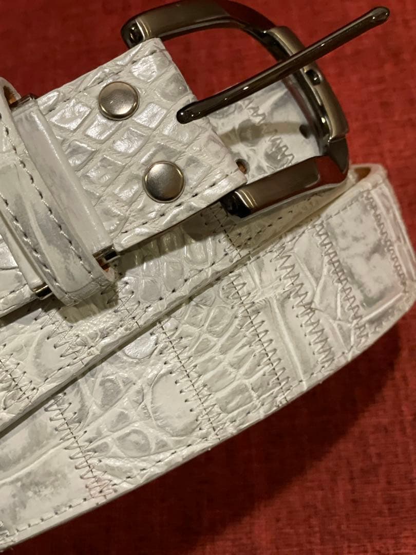 ◆感謝価格◆HOMMON HAKATA◆クロコダイル◆パッチワークベルト◆