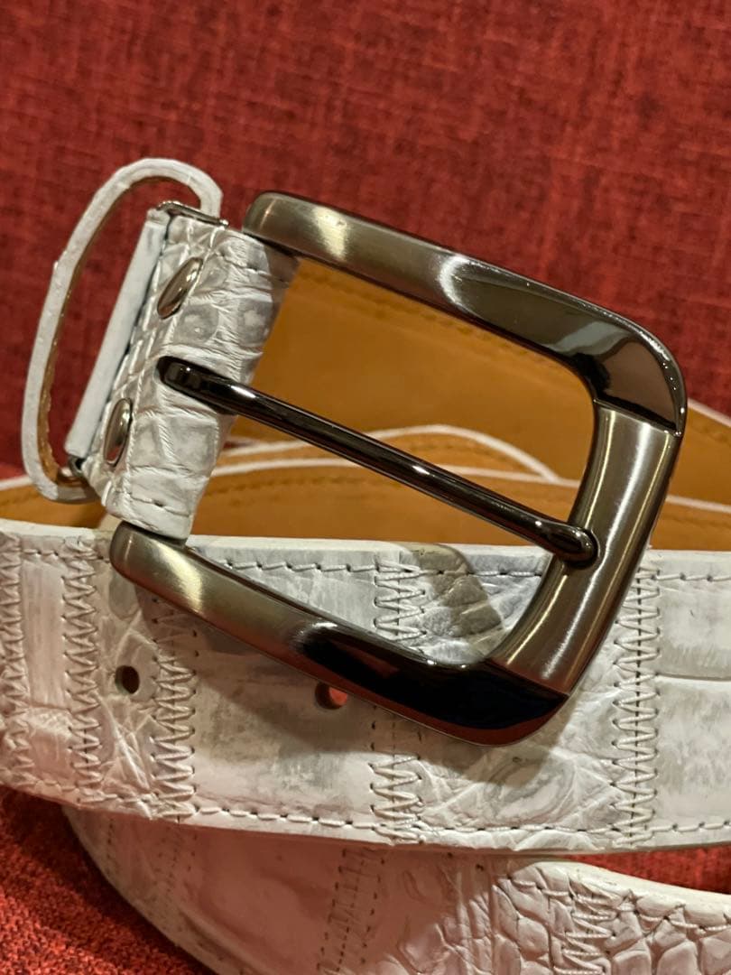 ◆感謝価格◆HOMMON HAKATA◆クロコダイル◆パッチワークベルト◆