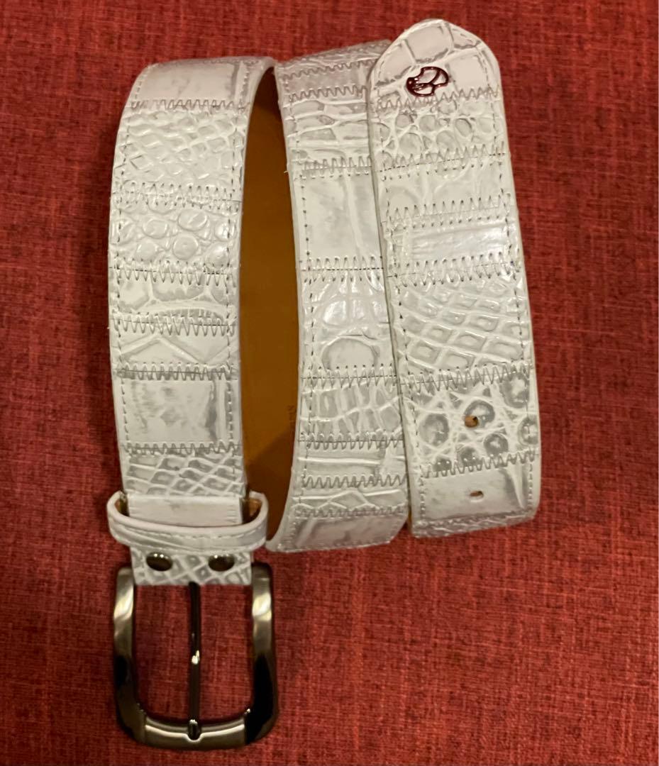 ◆感謝価格◆HOMMON HAKATA◆クロコダイル◆パッチワークベルト◆