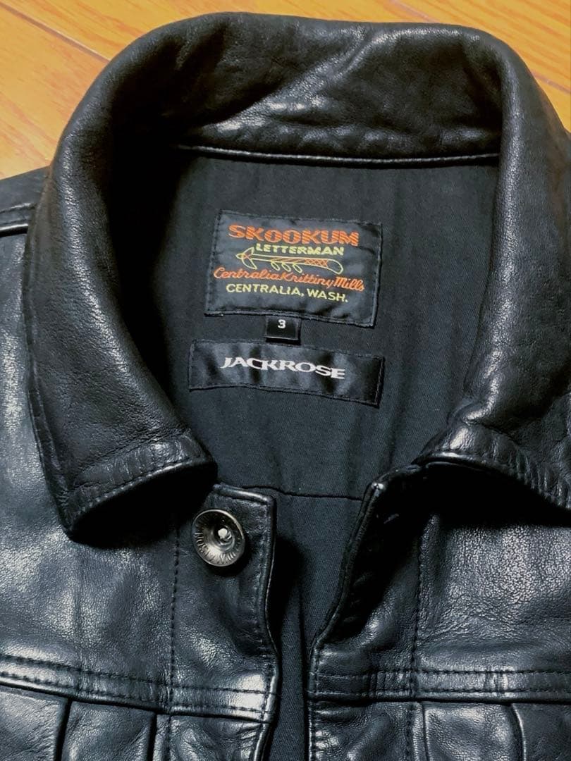 SKOOKUM×JACKROSE 1stタイプ　レザー トラッカージャケット希少