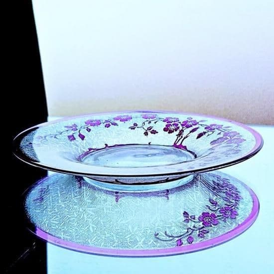 花のオールドバカラ エグランチエのプレート【1916年】