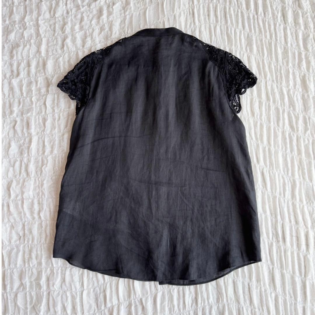 【美品】 トゥモローランド ブラウス シャツ 刺繍 レース リネン