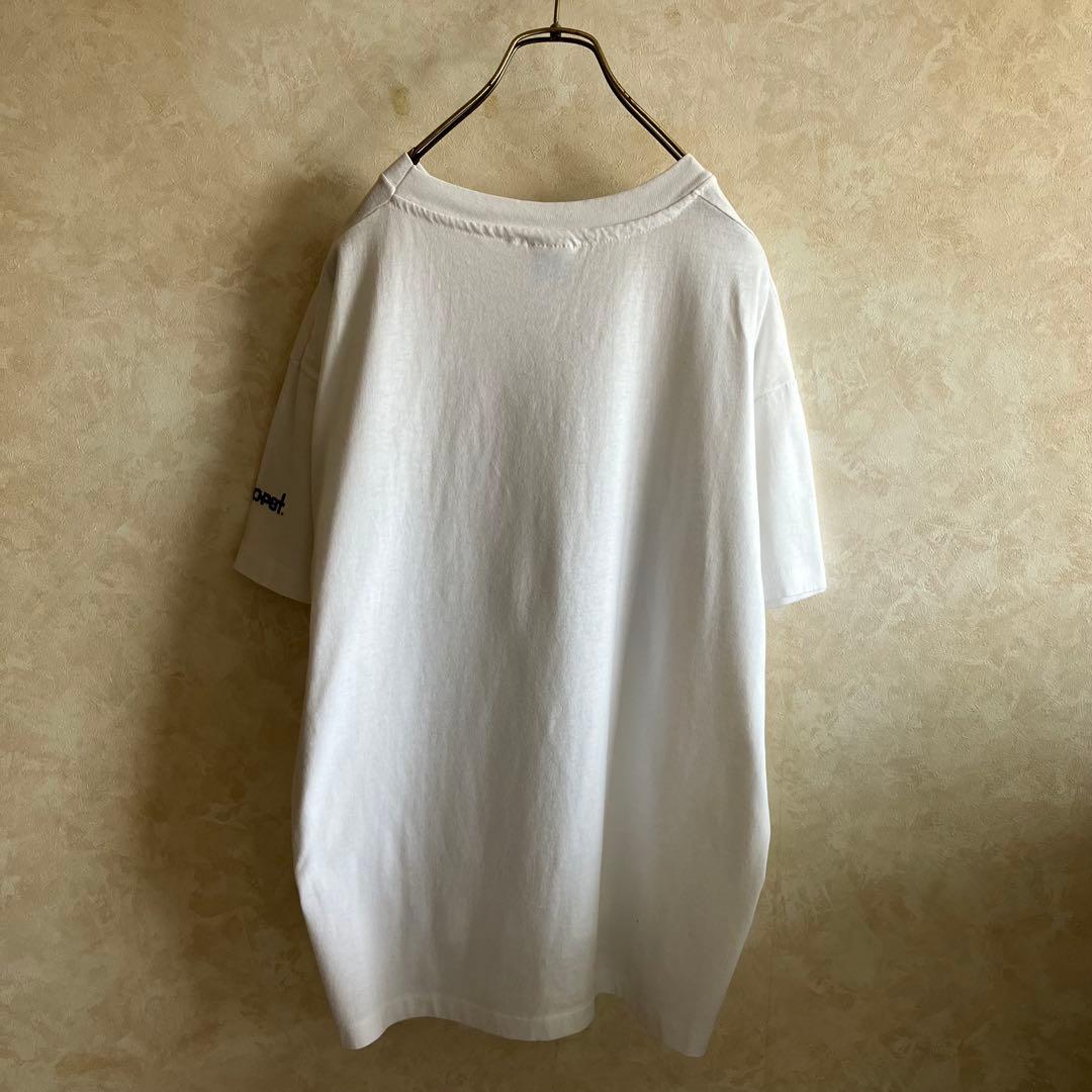 90's USA製 ヘインズ うさぎ 兎 デザインtシャツ 白 L