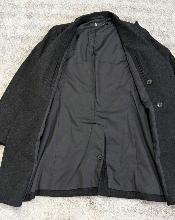 が*く様 【美品】ユニクロ　＋J　ウール　チェスターコート　ブラック L ジルサ