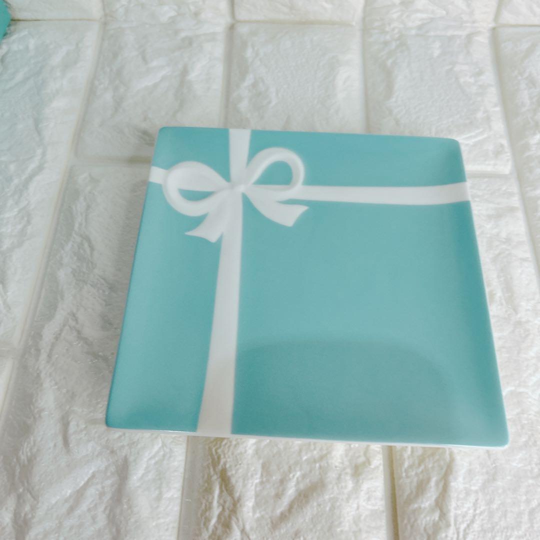 Tiffany & Co. ブルーボウデザートプレート2枚セット　ペア