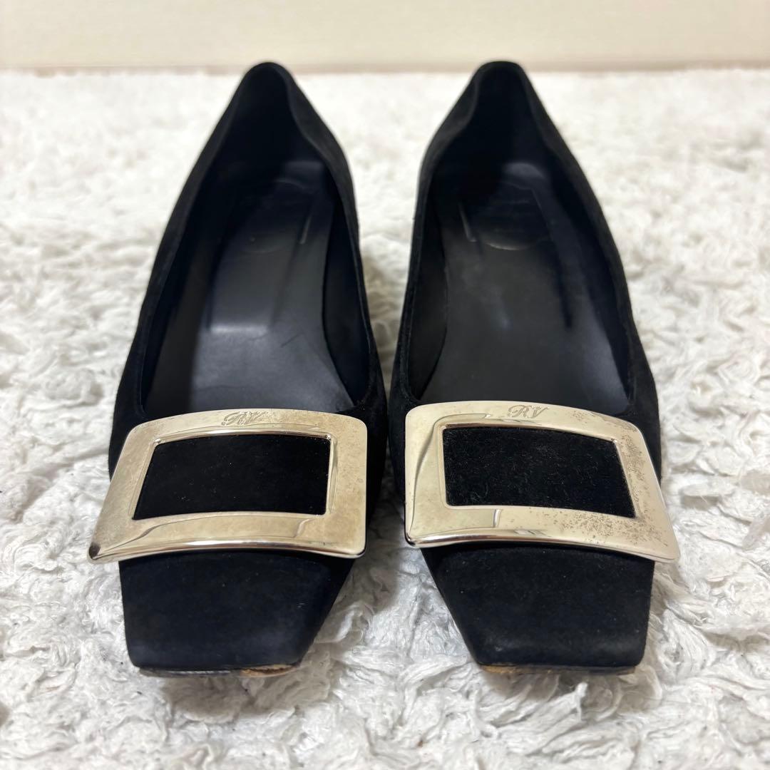 ✨美品✨ロジェヴィヴィエ パンプス バレリーナ スエード スクエアバックル