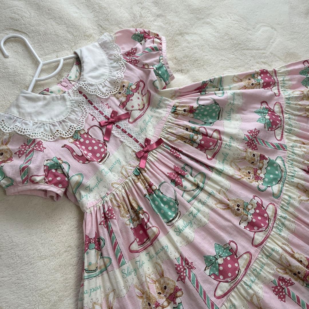 シャーリーテンプル ティーカップうさぎワンピース 110