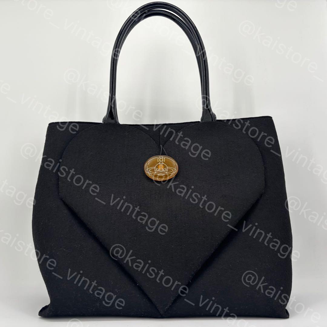 ヴィヴィアンウエストウッド トートバッグ フェルト ブラック