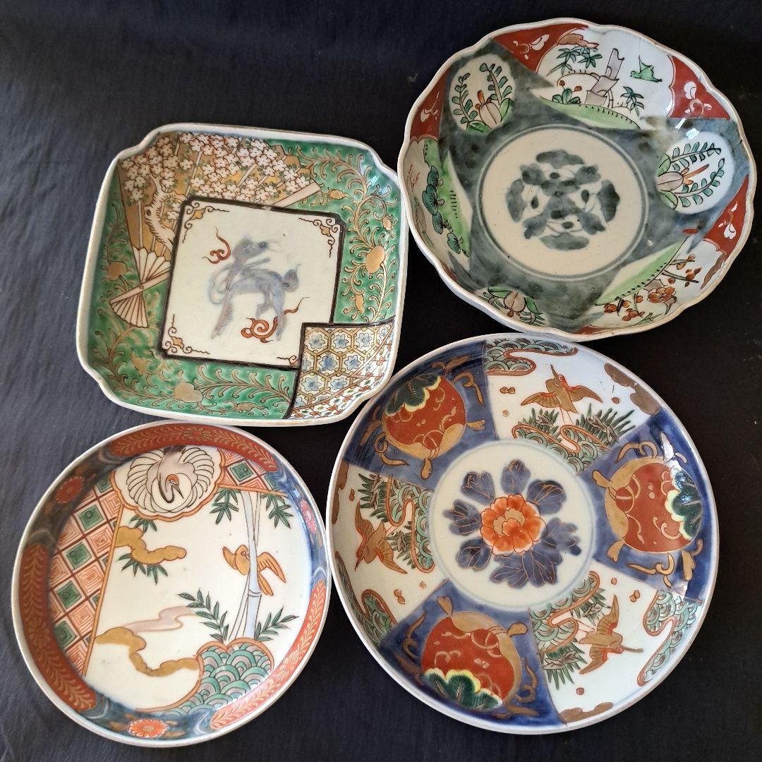 「ご成約者」です。 ご注意ください。「古伊万里色絵皿の競演！」 皿4客セッ