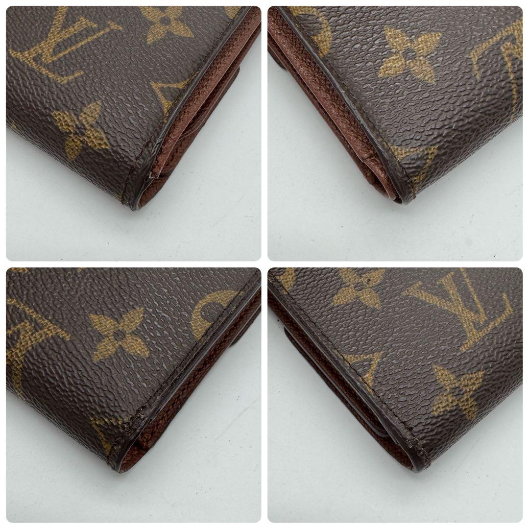 【極美品】ルイヴィトン　モノグラム　エテュイパピエ　三つ折り財布　財布　ブラウン