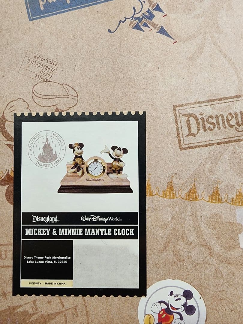 Disneyland ミッキー＆ミニー 置時計