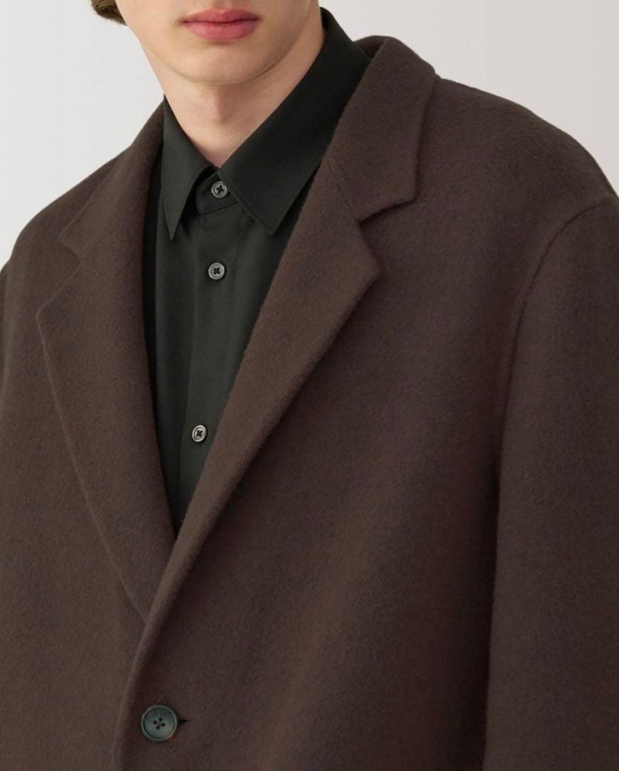 muji labo カシミヤ混 チェスターコート L