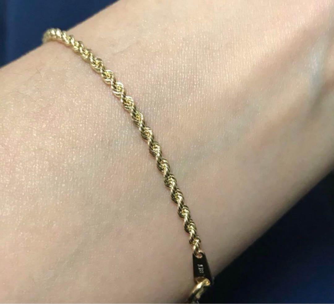 18金　17cm ロープ　ブレスレット　 K18 「値下げ不可」