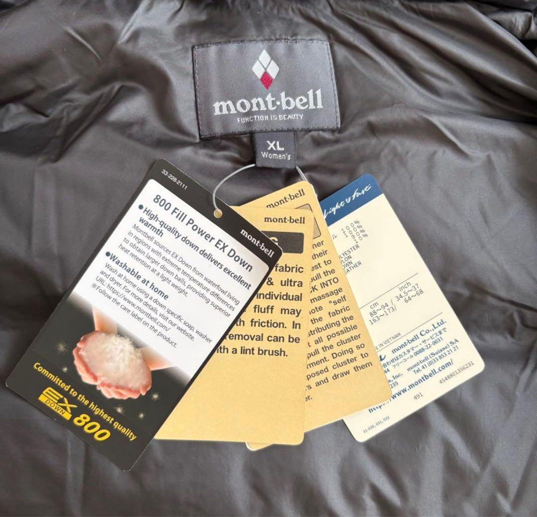 モンベル 現行完売品トラベルダウンパーカ XLブラック