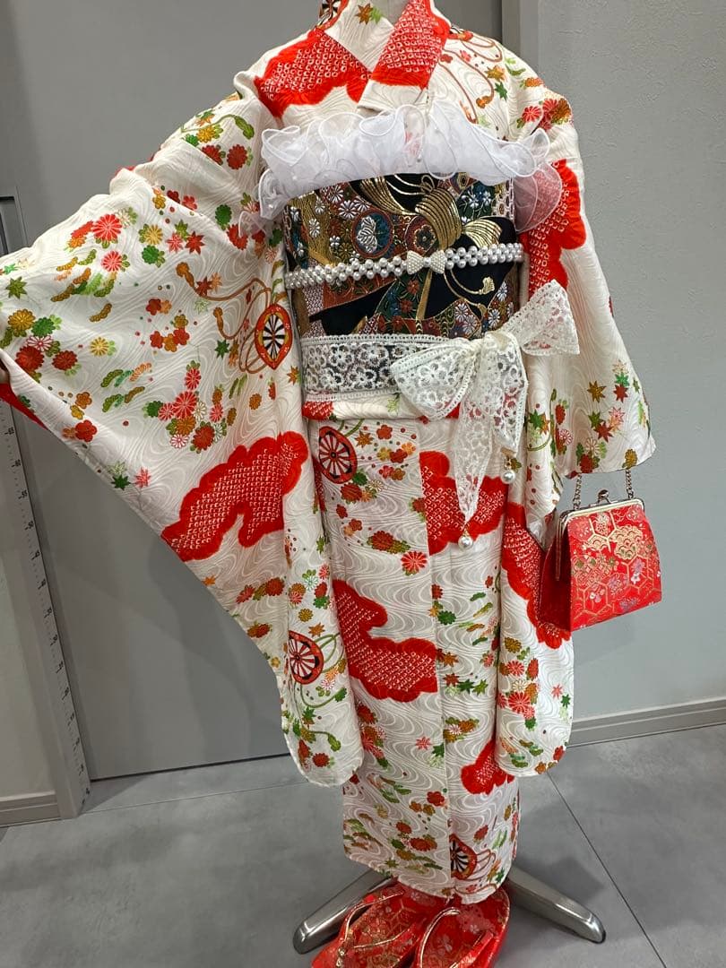 七五三　正絹　着物　フルセット　7歳　女の子　　絞り