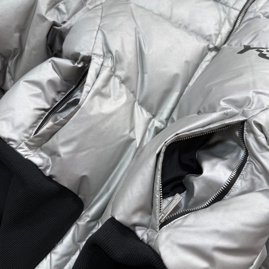 Y-3 × adidas クロップド シルバー ダウンジャケット archive