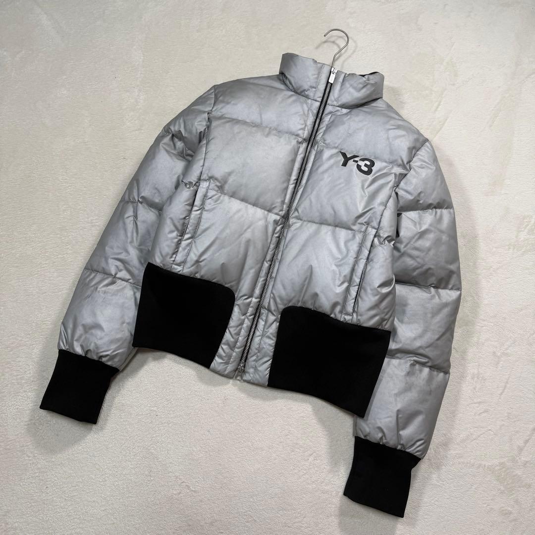Y-3 × adidas クロップド シルバー ダウンジャケット archive