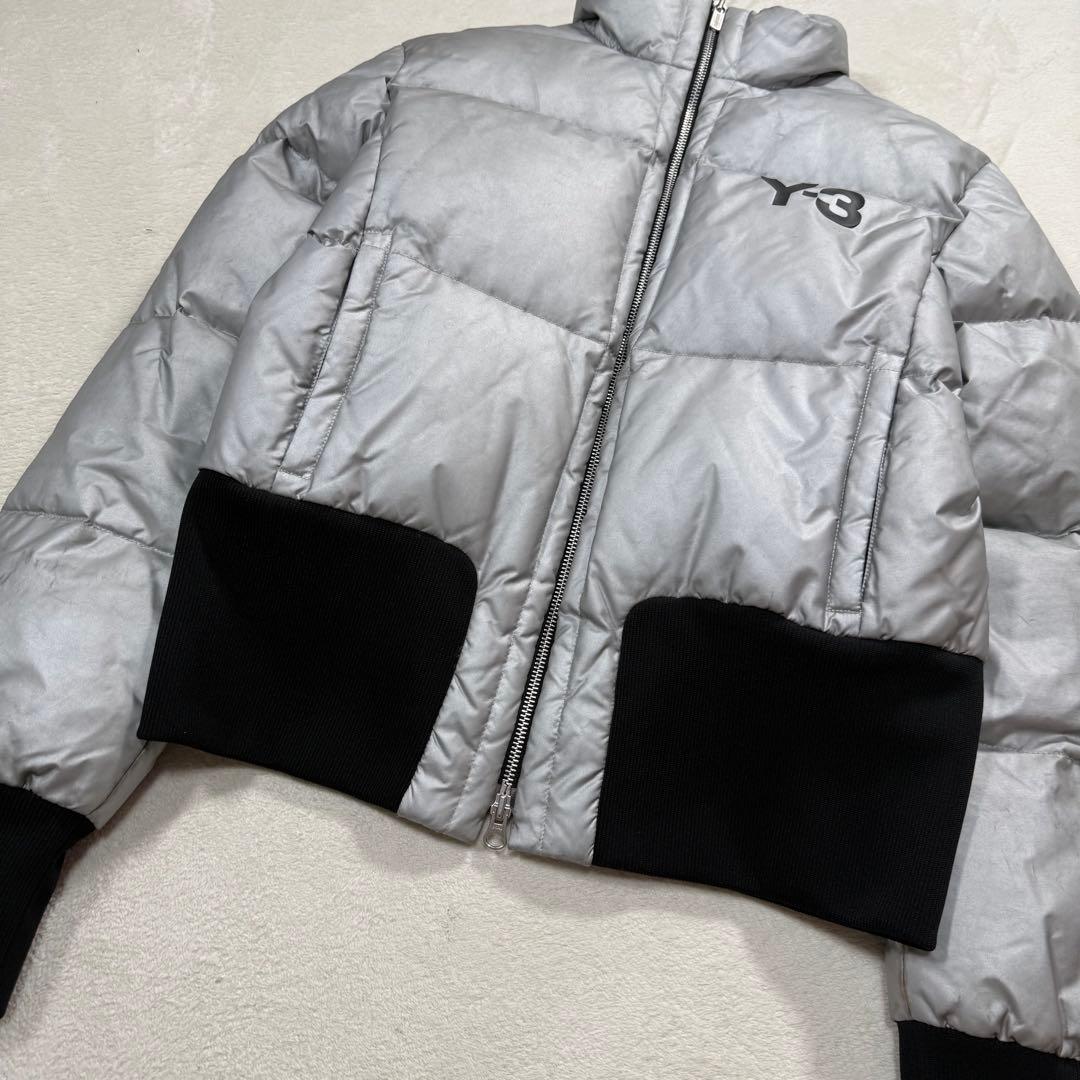 Y-3 × adidas クロップド シルバー ダウンジャケット archive