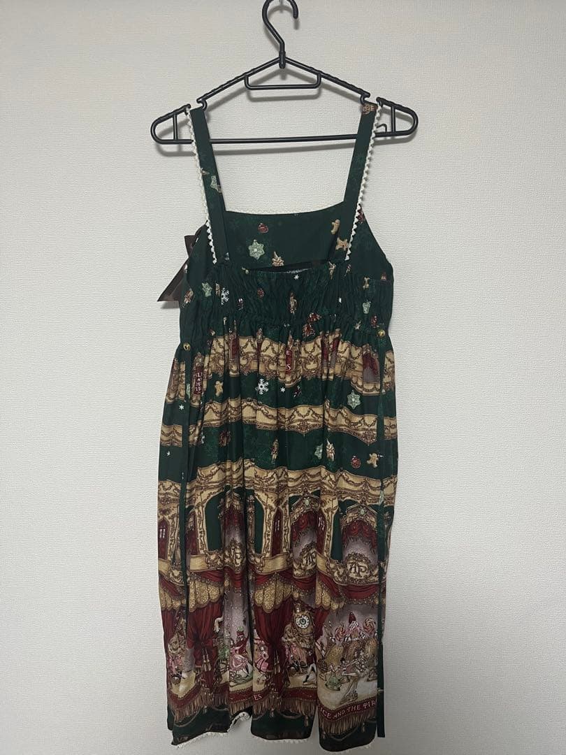 アリパイ　雪降る聖夜の不思議な贈り物柄 ジャンパースカート JSK