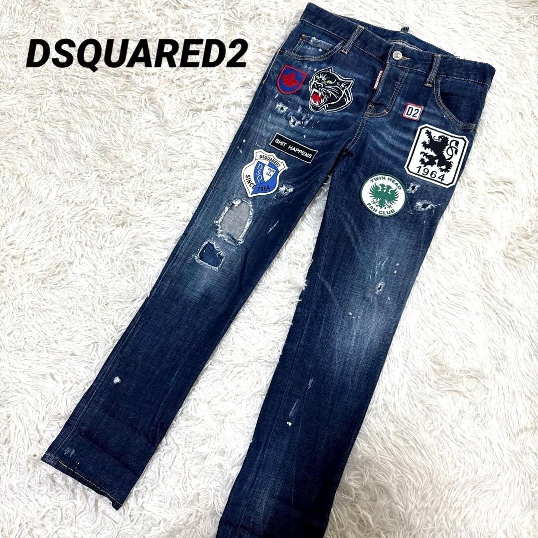 DSQUARED2 ディースクエアード　デニムパンツ　ワッペン