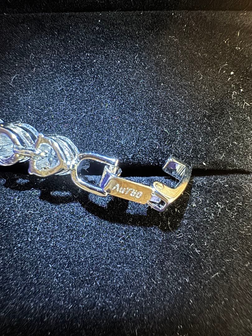 新品未使用　ハートシェイプフルエタニティブレスレットK18刻印